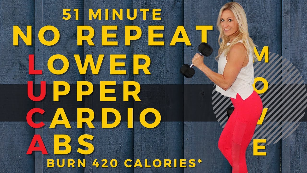 51 MINUTE No Repeat Total Body CARDIO & STRENGTH | Women Over 40 Workouts