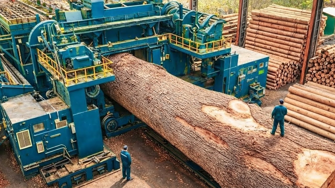 Inside the World’s Largest Wood Sawmill Factory – From Raw Logs to Finished Plywood