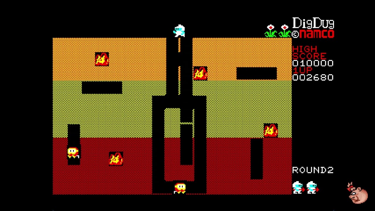 PC-8801 Dig Dug (ディグダグ) running abnormally