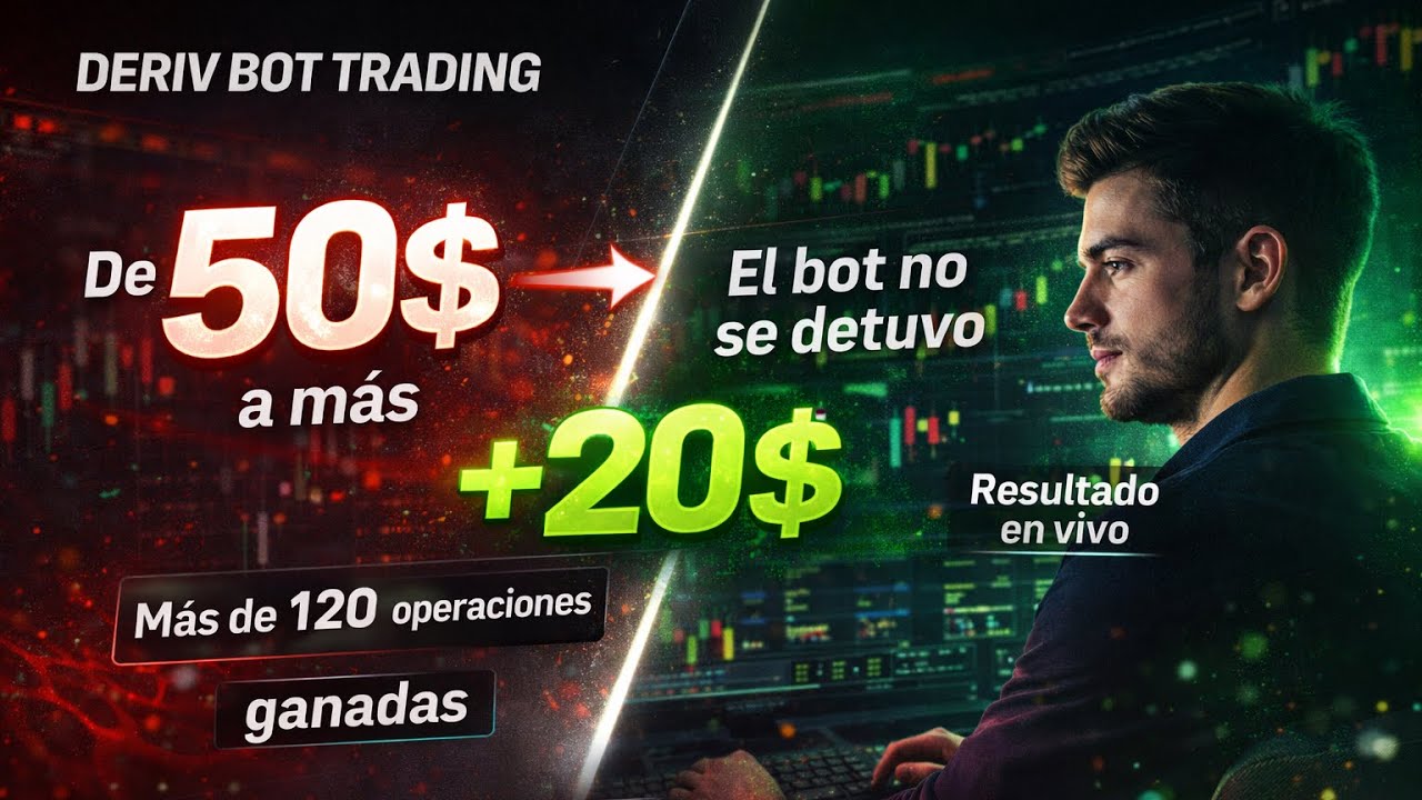 Empezamos con $50, y mira lo que pasó, Deriv Bot Trading, Cuenta Real, Resultados en Vivo