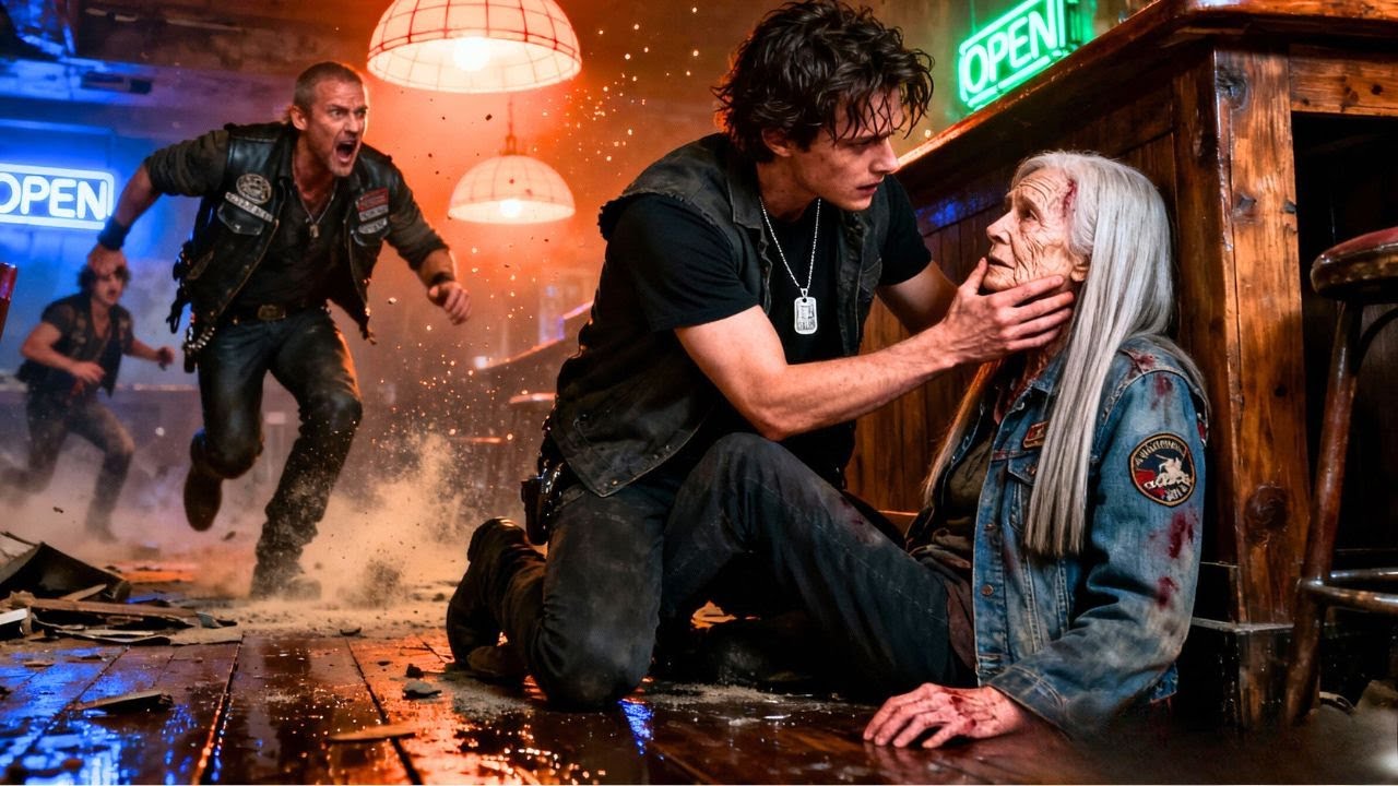Homeless Boy Saved a Hells Angels Grandma During Bar Chaos — 98 Bikers Wept Outside the Hospital
