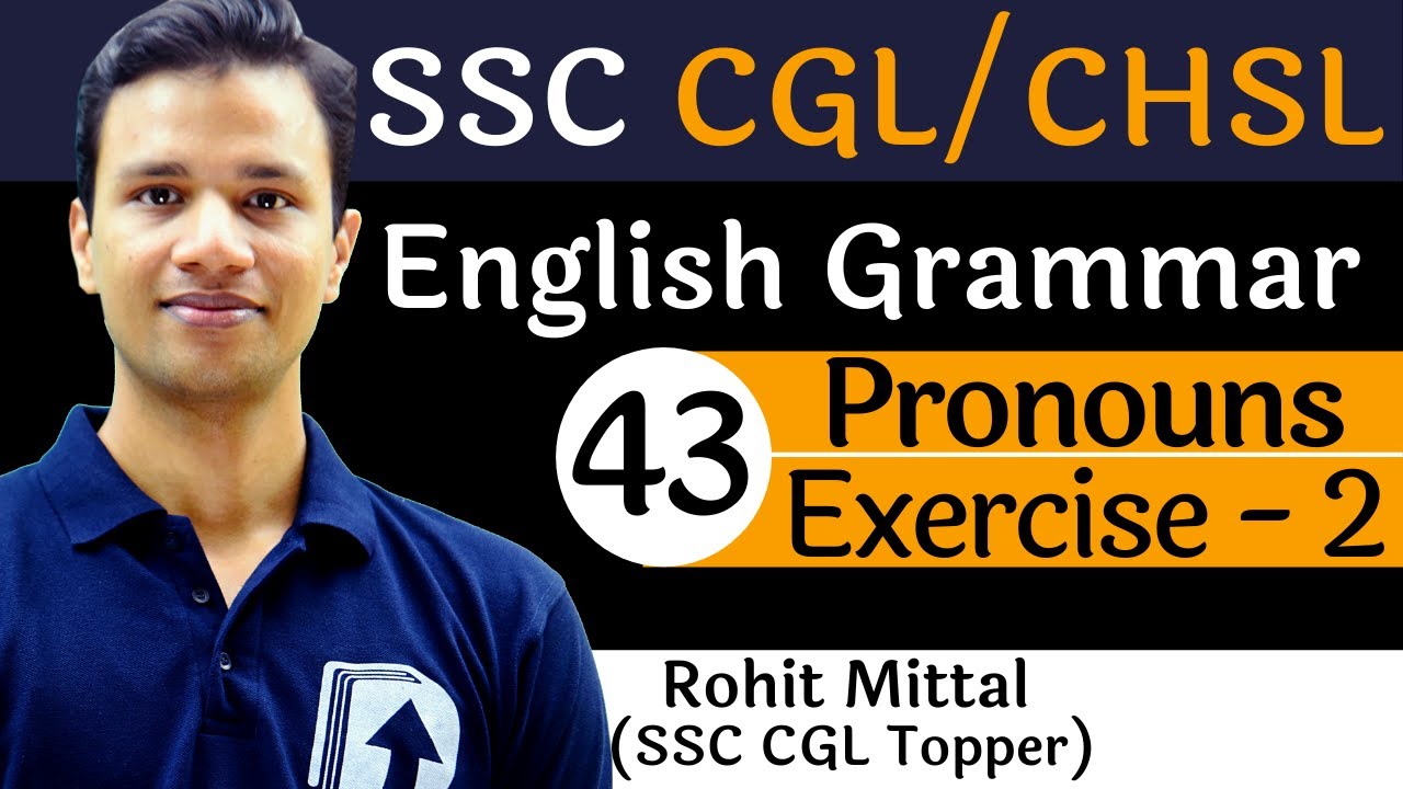 [43] Pronouns – Exercise -2 | Grammar for SSC | Devotion Institute | Rohit Sir