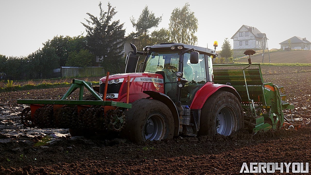 Orka Siew w Extremalnych warunkach 2017 2x Massey Ferguson Dyna Vt 7618 7495 Świętokrzyskie
