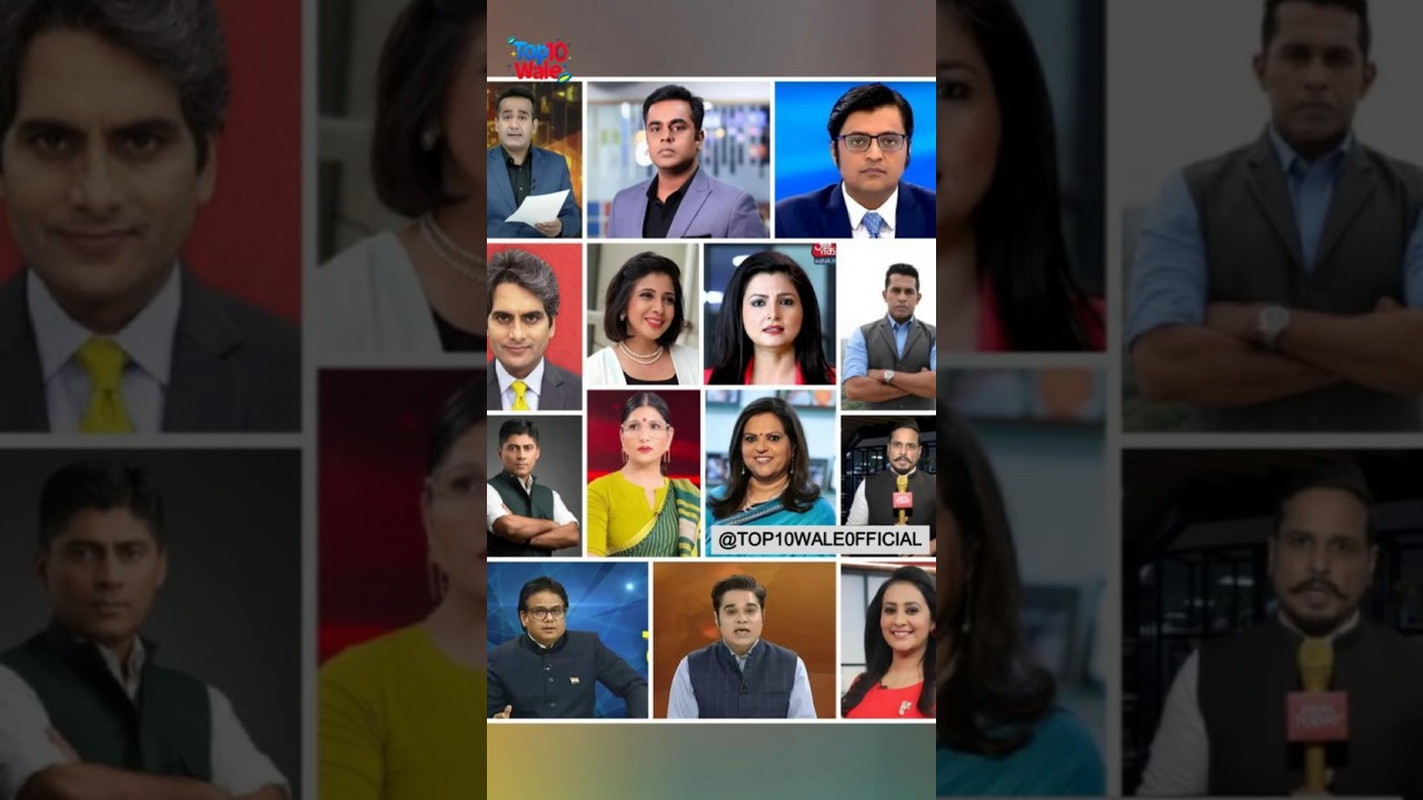 Top 10 Indian News Anchors. #news #live #trending #youtubeshorts #shortsfeed #viralvideo #shorts