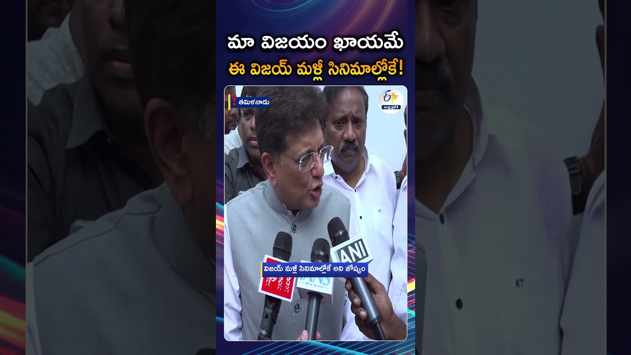 Vijay Should Probably Go Back To Films, Union Minister Piyush Goyal Comments On TVK President