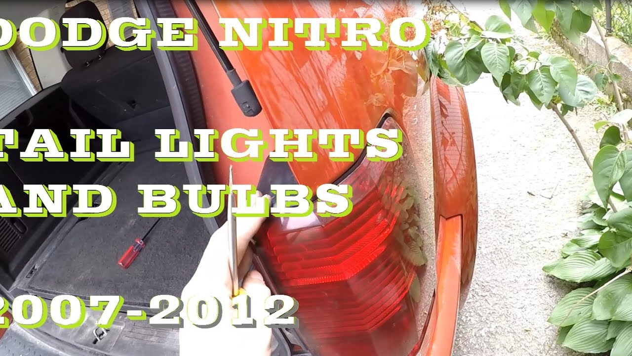 How to change / replace Dodge Nitro Tail lights and bulbs