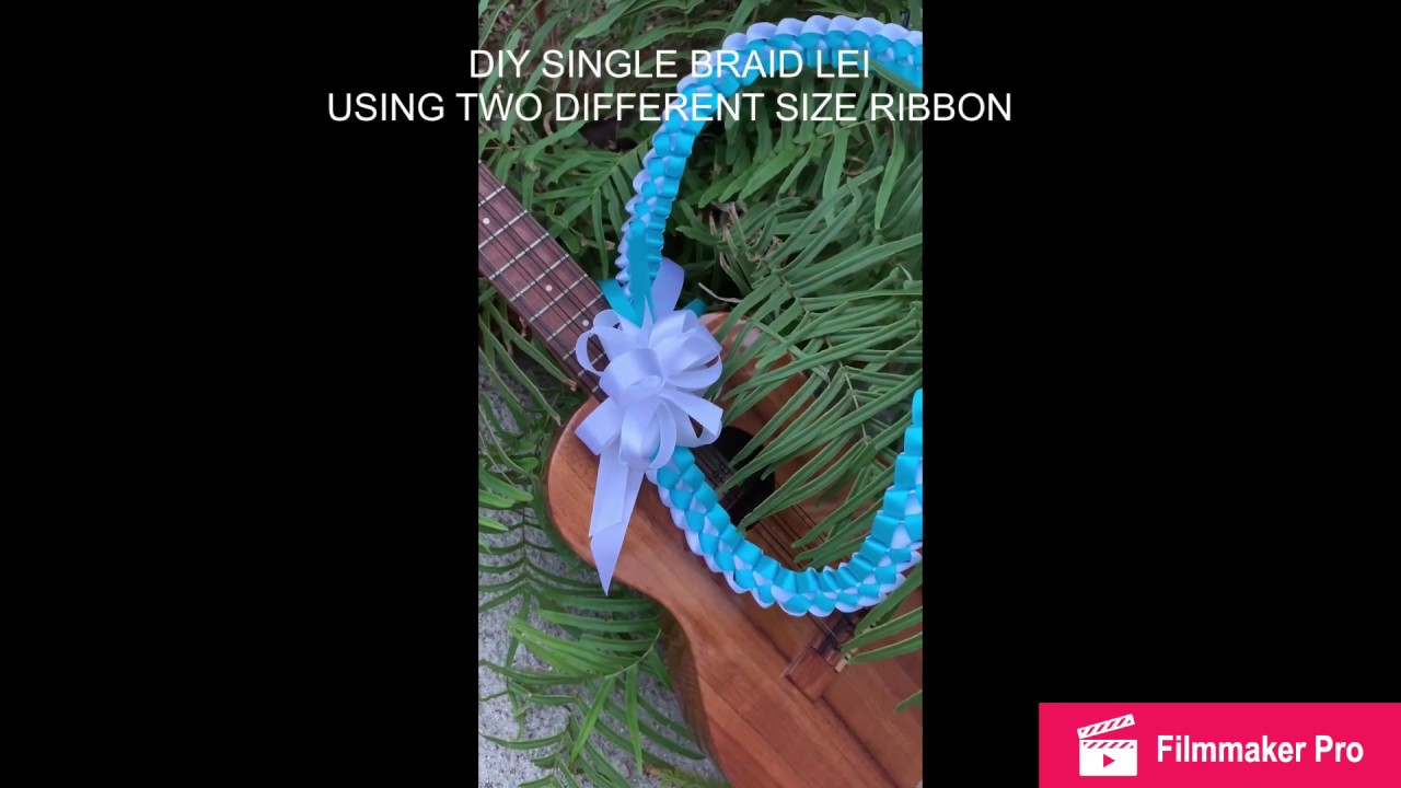 CRAFTING | DIY HOW TO MAKE SINGLE BRAIDED RIBBON LEI FOR GRADUATION 🎓