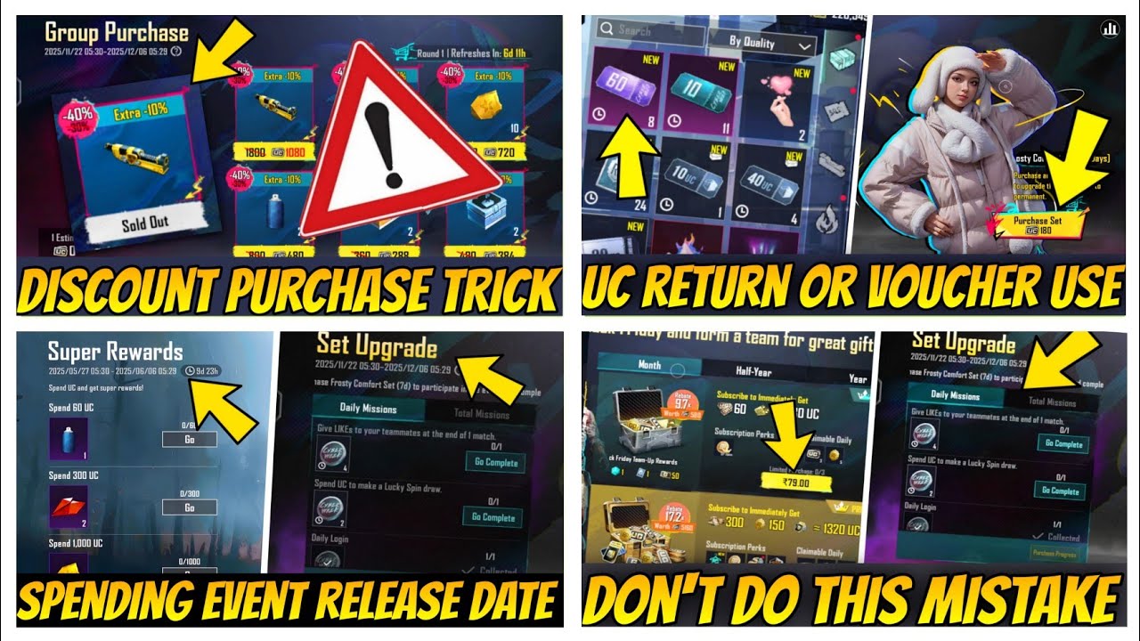 🔴90% Discount Trick | Cyber week Event Full Explain | Get Free Bonus Pass | 600Uc Voucher Use 