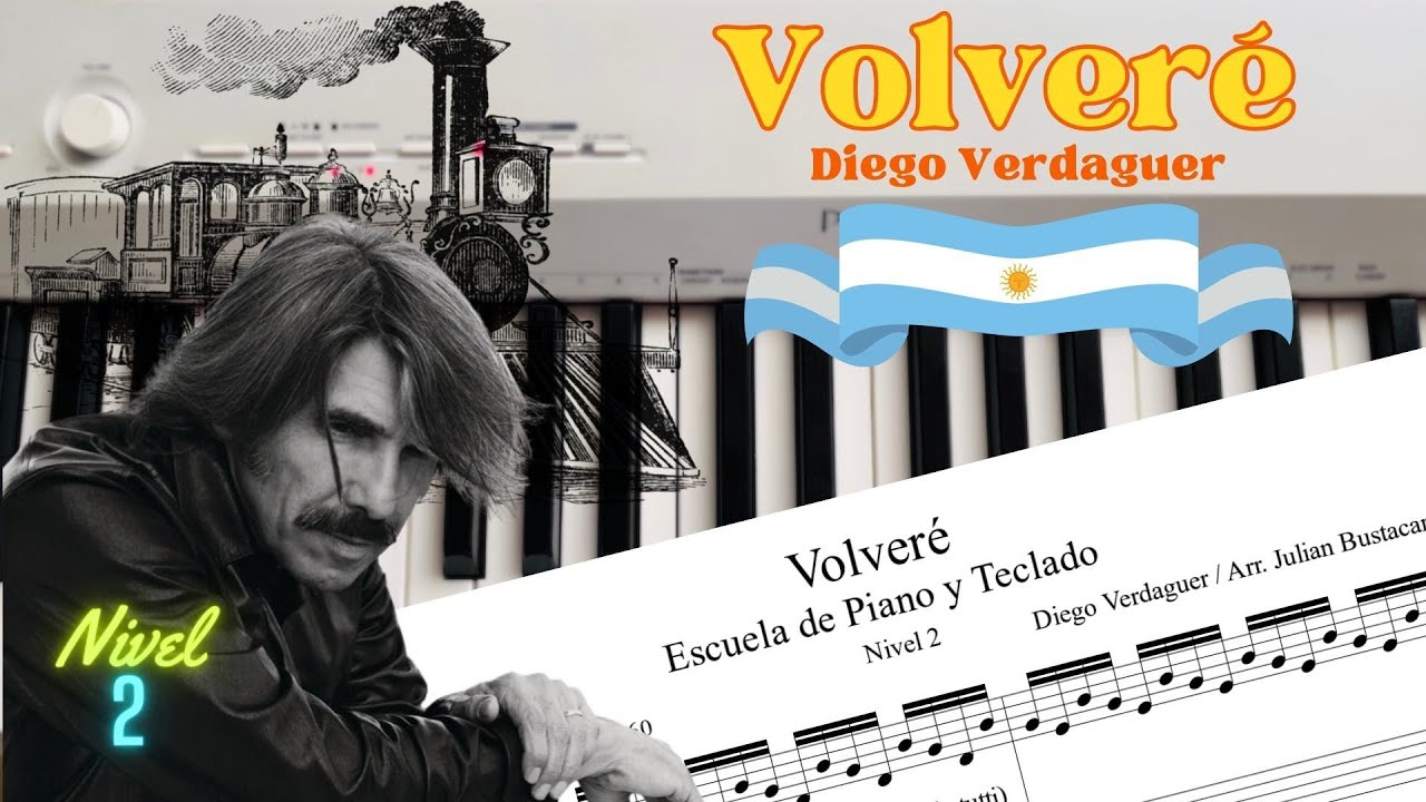 Volveré Piano tutorial + Partitura - Julian Bustacara