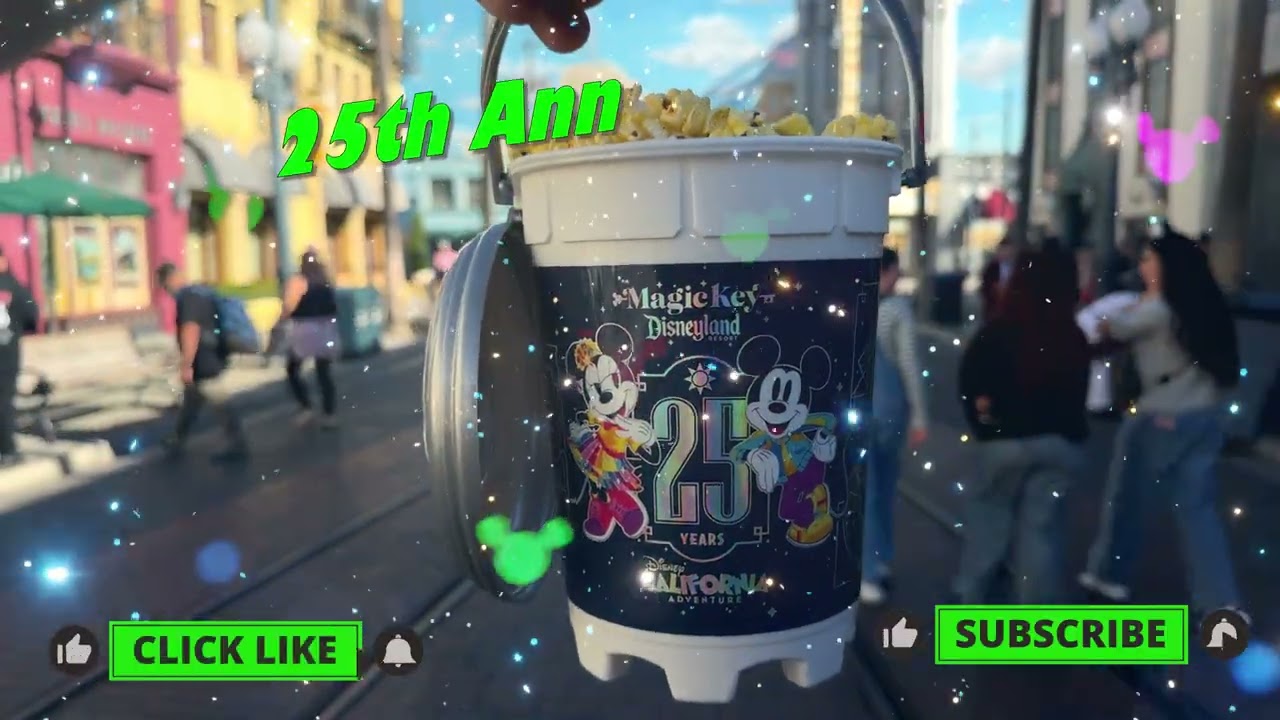 New 25th Anniversary California Adventure Popcrn Buckt 