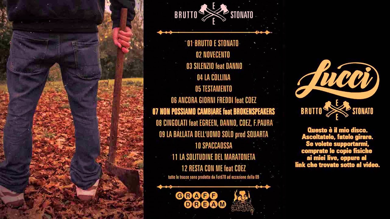07 NON POSSIAMO CAMBIARE feat BROKENSPEAKERS prod FORD 78. (LUCCI-BRUTTO E STONATO)