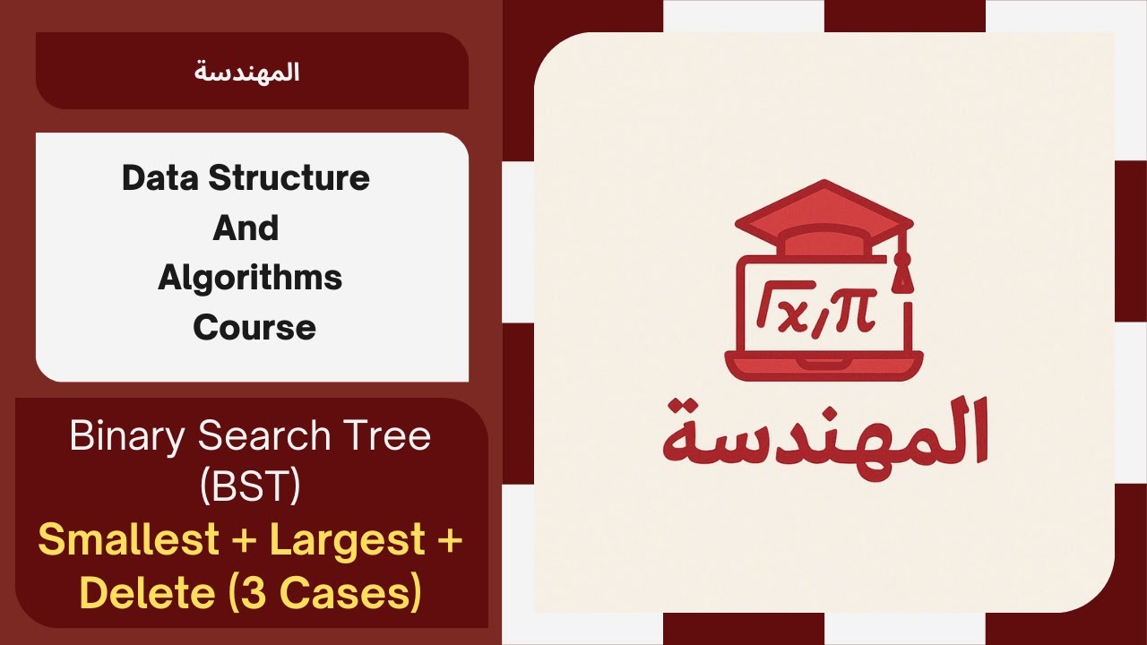 BST: Binary Search Tree (Smallest, Largest, Delete in (3 cases))