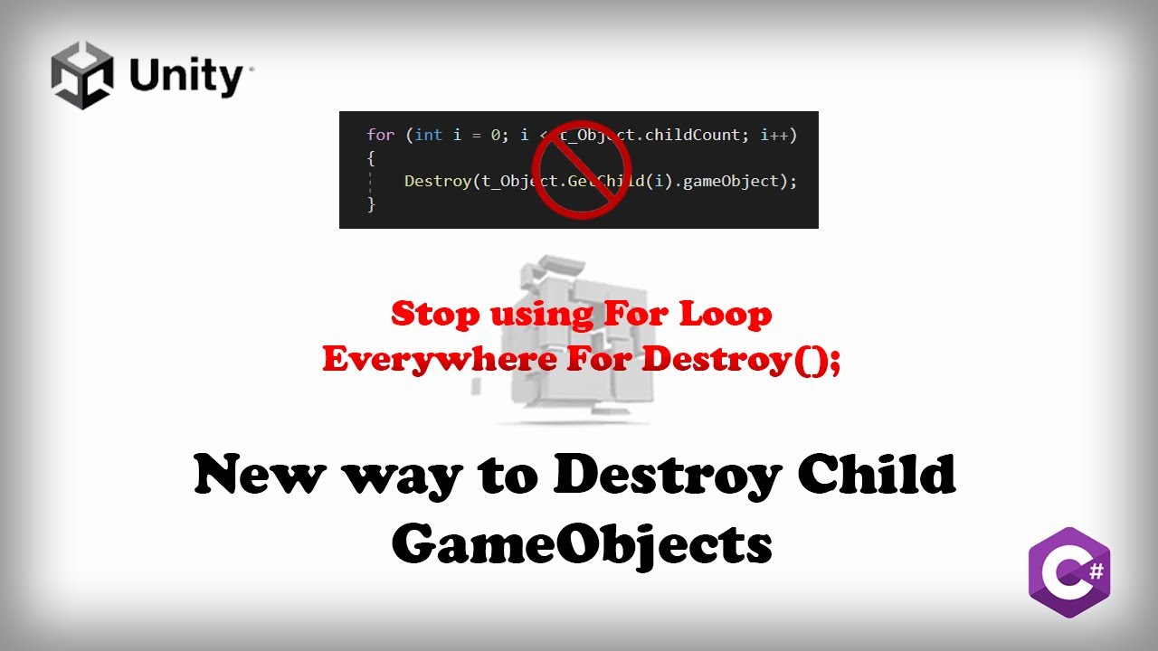 Destroy child GameObjects with Extension Method
