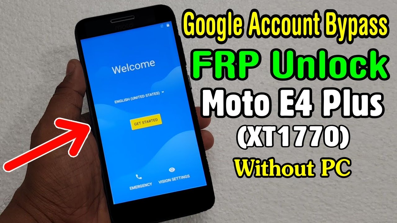 All Motorola Gmail Bypass Android 7.1.1, 8.1.0 || Moto E4 Plus (XT1770) Google or FRP Unlock