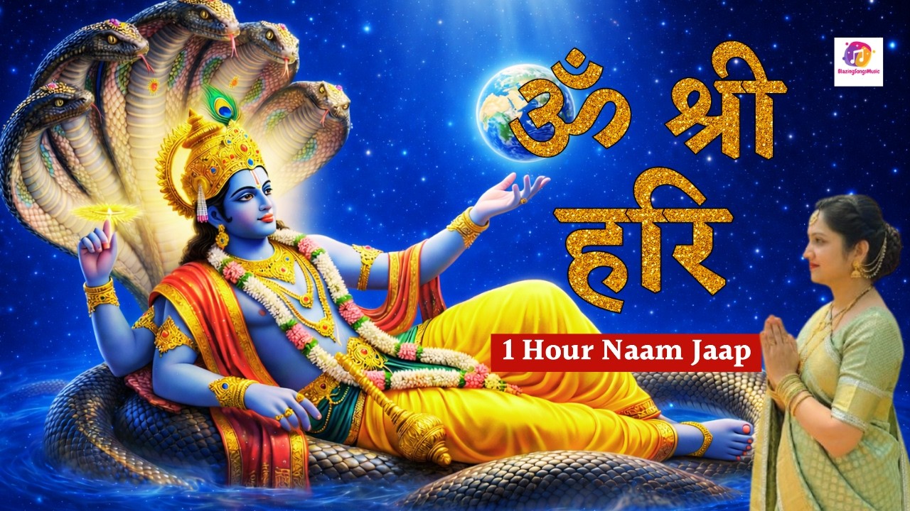 ॐ श्री हरि नाम जाप सुख, शांति और समृद्धि | Om Shri Hari | Vishnu Mantra Chanting Lofi Bhajan #vishnu