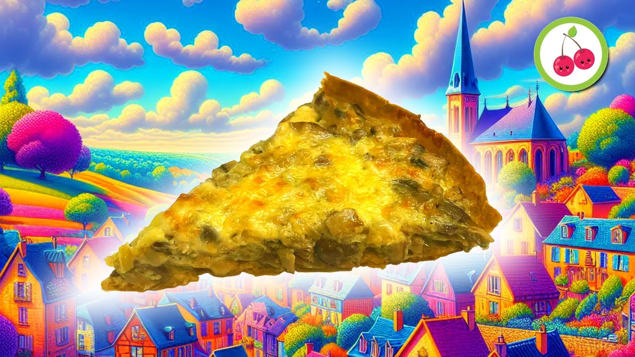 Лесен тарт фламбе с гъби - от готов лаваш