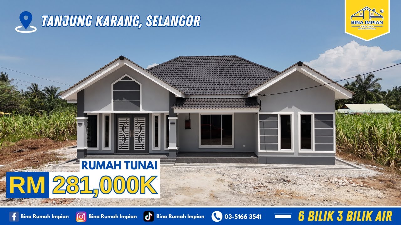 Rumah 6 bilik Tanjung Karang | Rumah Impian Peribadi Custom Tunai