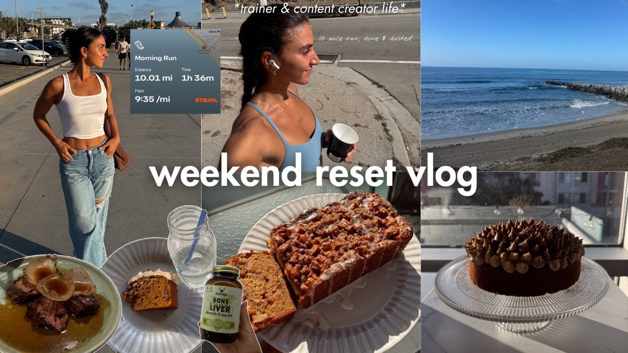Видеоблог «Перезагрузка на выходные»: пробежка на 10 миль, тыквенный пирог и высокобелковые осенн...