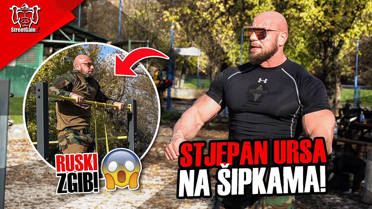 STREET WORKOUT trening sa STJEPANOM URSOM! *Naučili ga RUSKI ZGIB?*