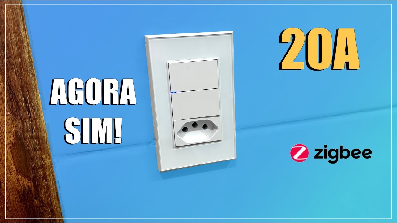 INTERRUPTOR COM TOMADA 20A ZEMISMART - Alexa, Google, Tuya / Smart Life e Zigbee2MQTT