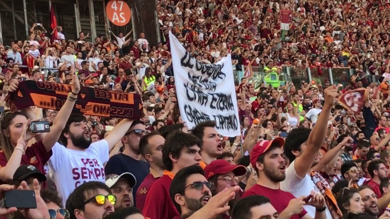 Inno Della Roma 28 Maggio stadio Pieno addio di Francesco Totti