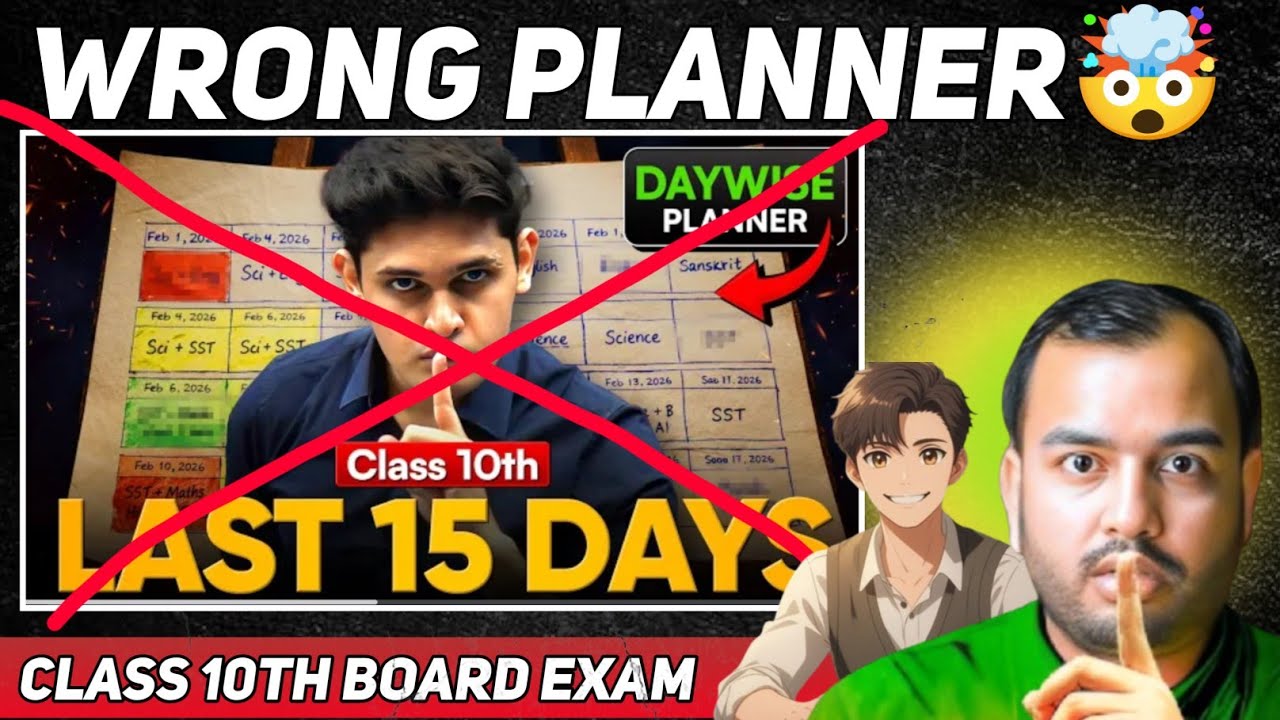 Class 10th - Last 15 Day wise IMPROVED Planner🔥| Score 95% in Board | Prashant Kirad 