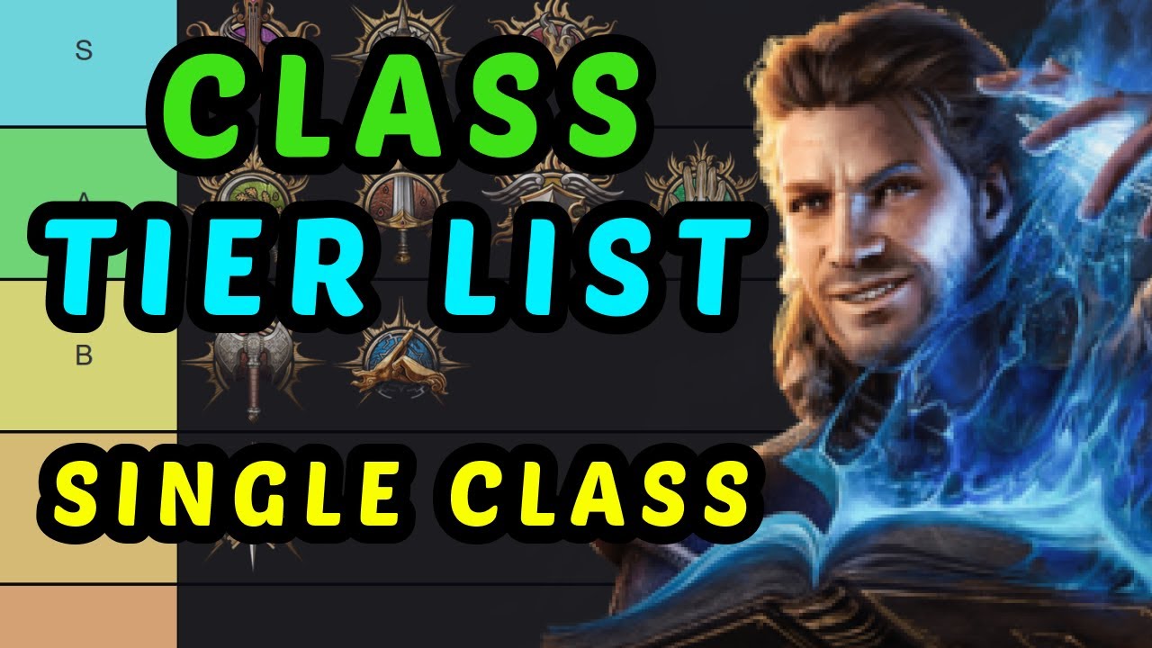 CLASS TIER LIST - Single Class Characters -  Baldur's Gate 3 Honour Mode Guide