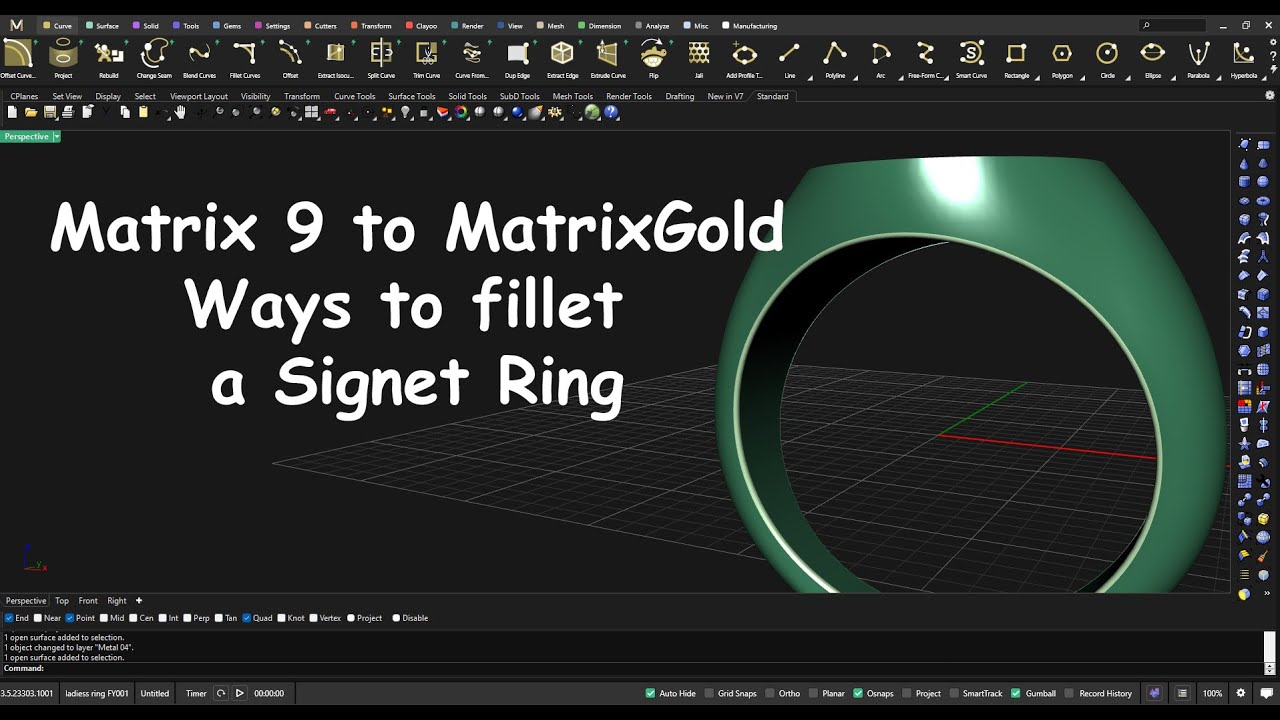 MatrixGold — кольцо с закругленными углами.