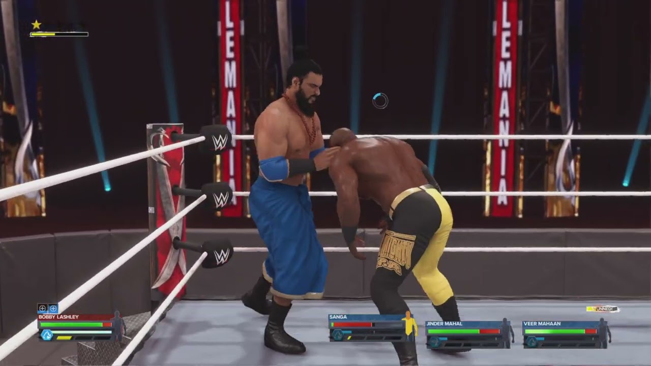 Wwe2k24  1 on 3 handicap match