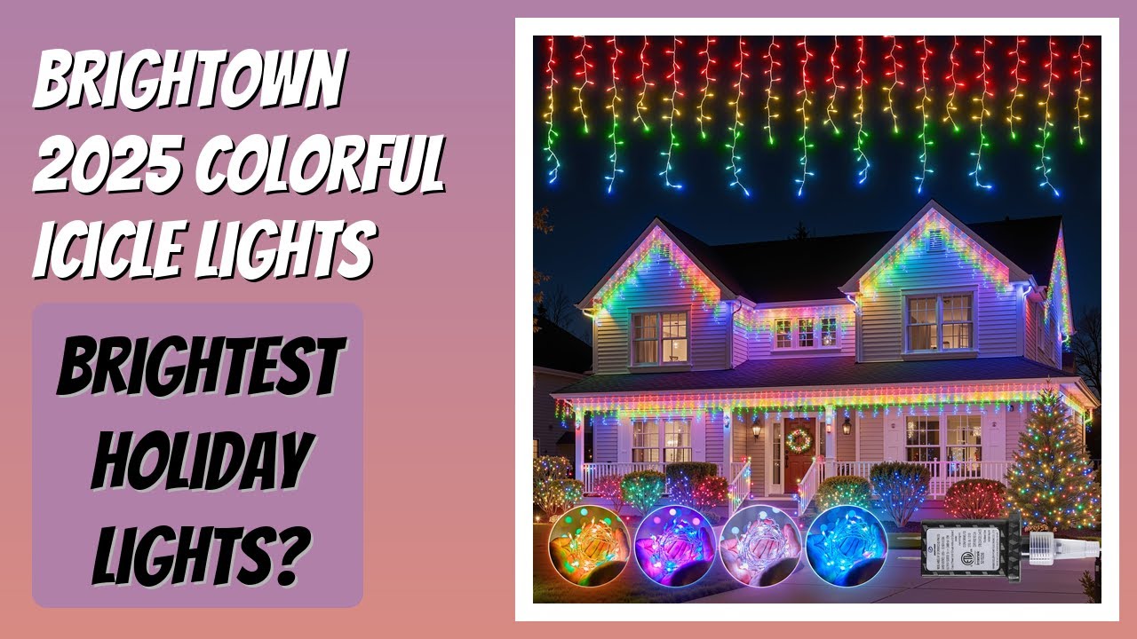 REVIEW (2026): Brightown 2025 Colorful Icicle Lights. Features