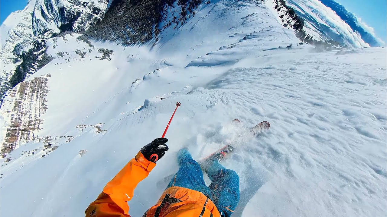 Cave Air in Jackson Hole, Avalanche hiking up