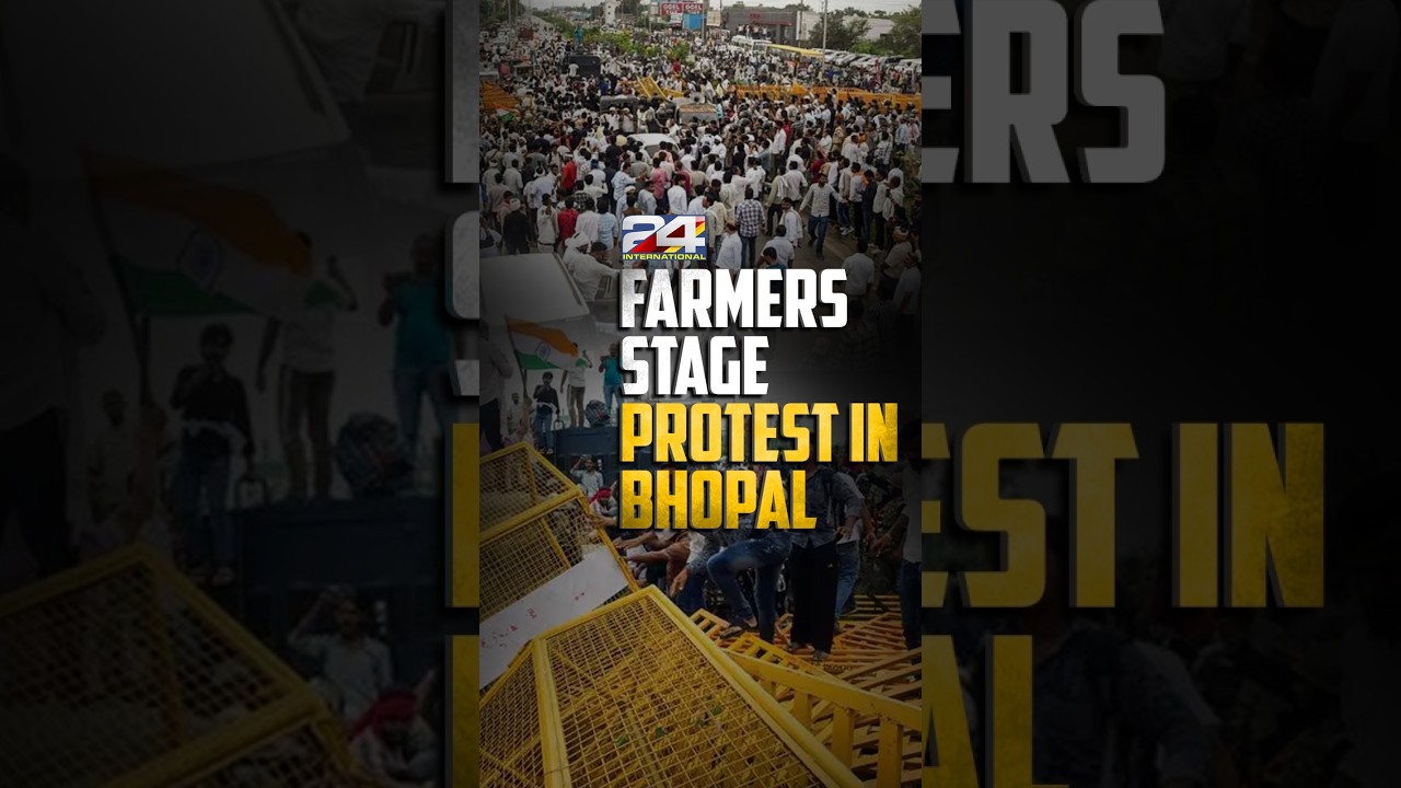 Hundreds of Farmers Protest in Bhopal Over MSP & Fertiliser Crisis