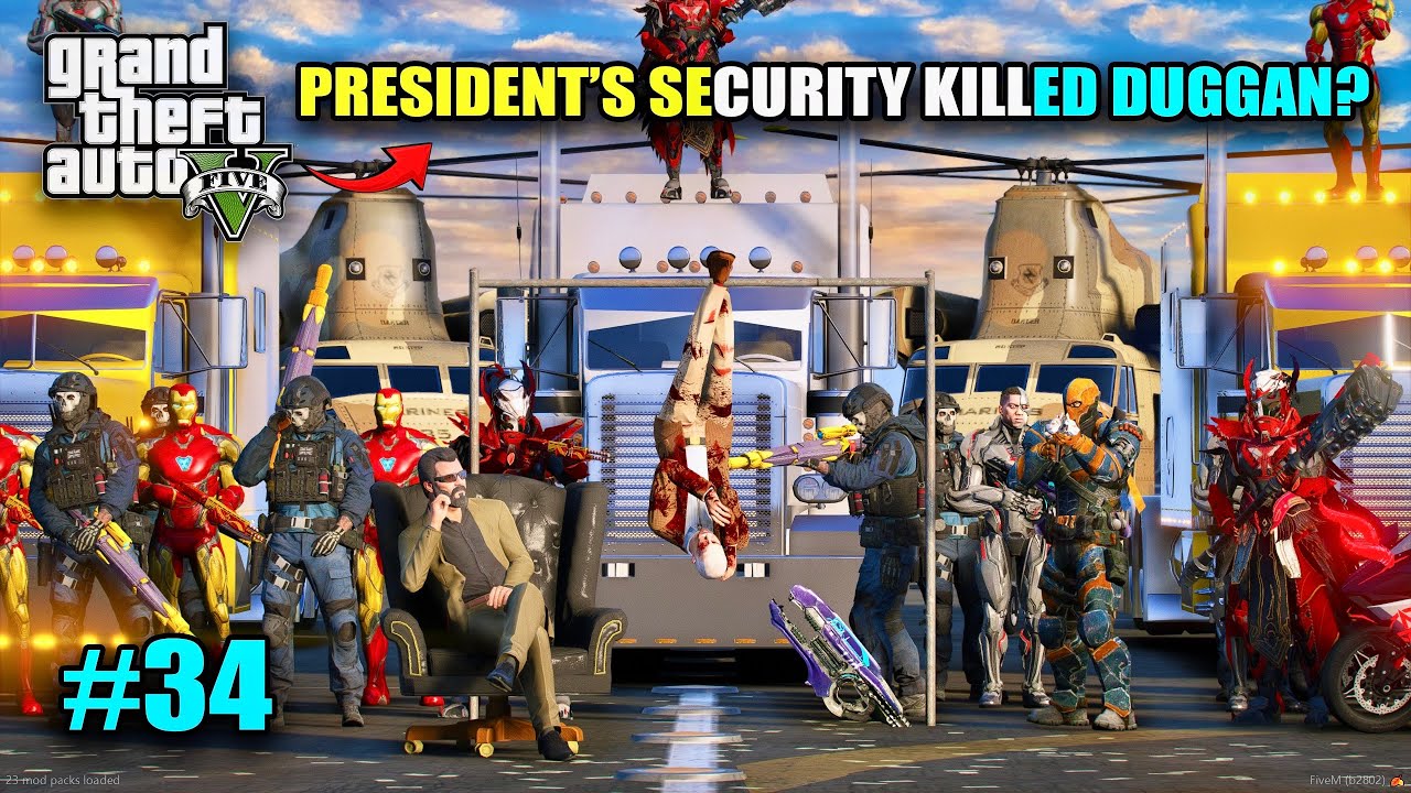 PRESIDENT'S BIGGEST SECURITY ATTACK ON DUGGAN - GTA 5 GAMEPLAY