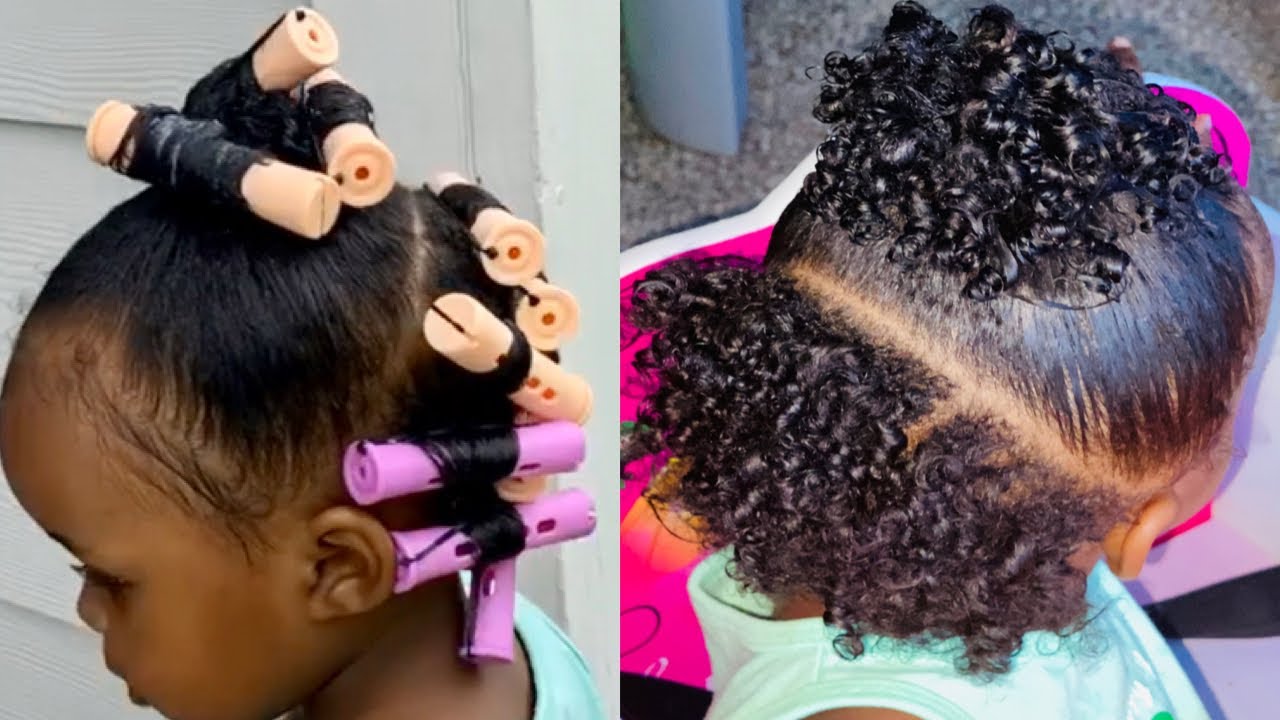 PERM ROD ON BABY/TODDLER NATURAL HAIR PROTECTIVE HAIR STYLE FOR HAIR GROWTH