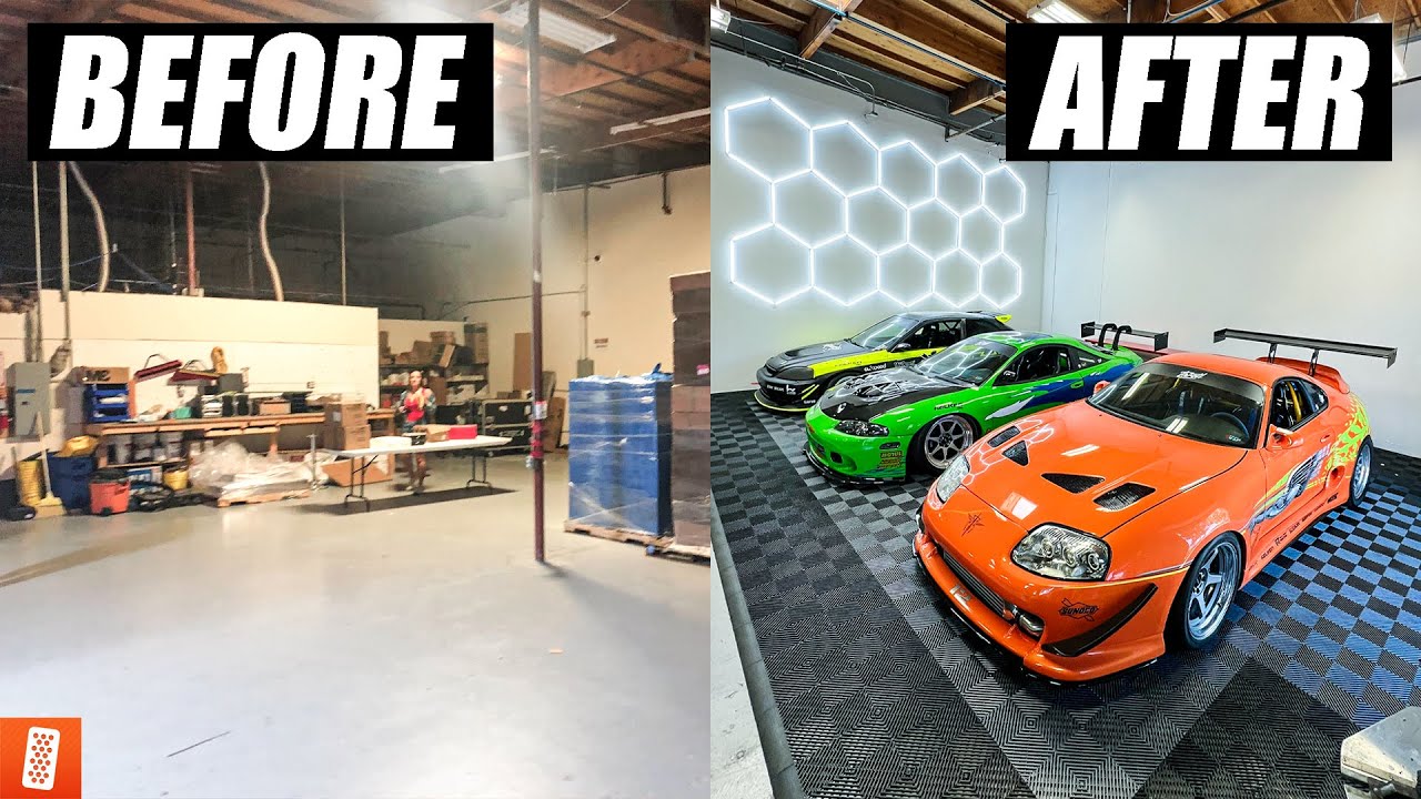 Building a Showroom Style Garage Start to Finish - [COMPLETE TRANSFORMATION]