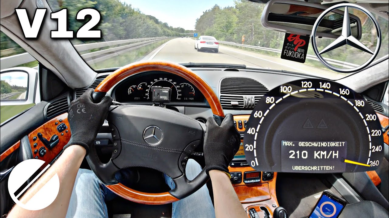 Mercedes-Benz CL 600 BRABUS V12 C215 топ спид на немецком автобане🏎