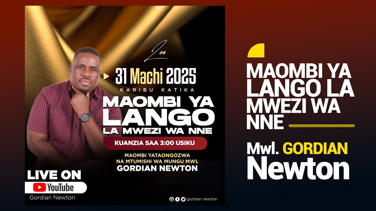 #LIVE  || MAOMBI YA LANGO LA MWEZI WA  NNE 2025 (31 MARCH, 2025).