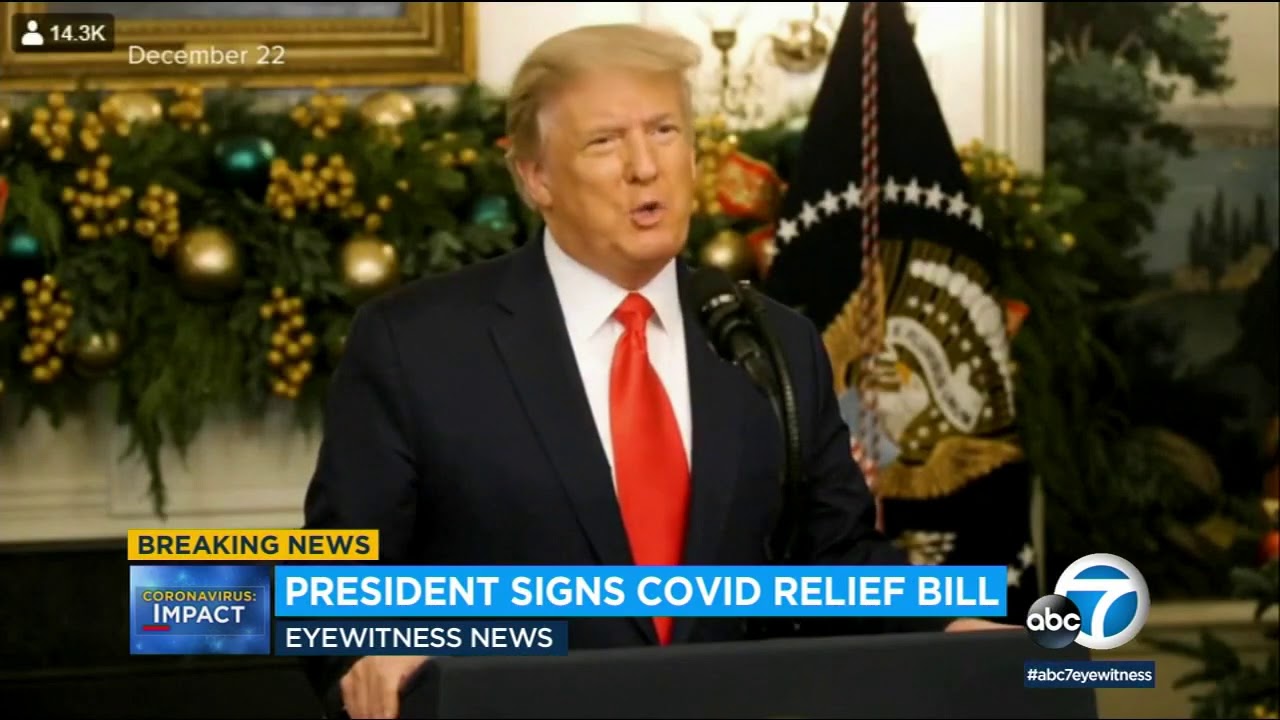Trump signs pandemic relief bill | ABC7