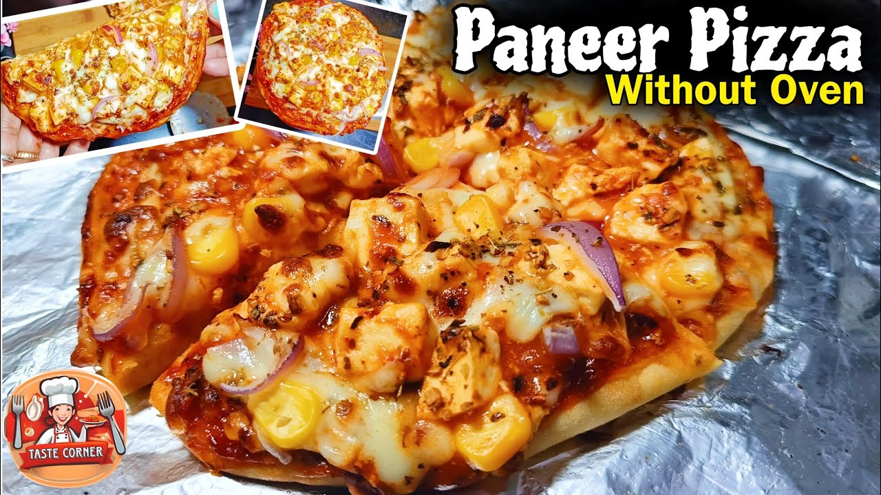 Domino's jaisa Paneer Pizza with Base banaye Ghar me without Oven | Homemade Pizza Recipe |