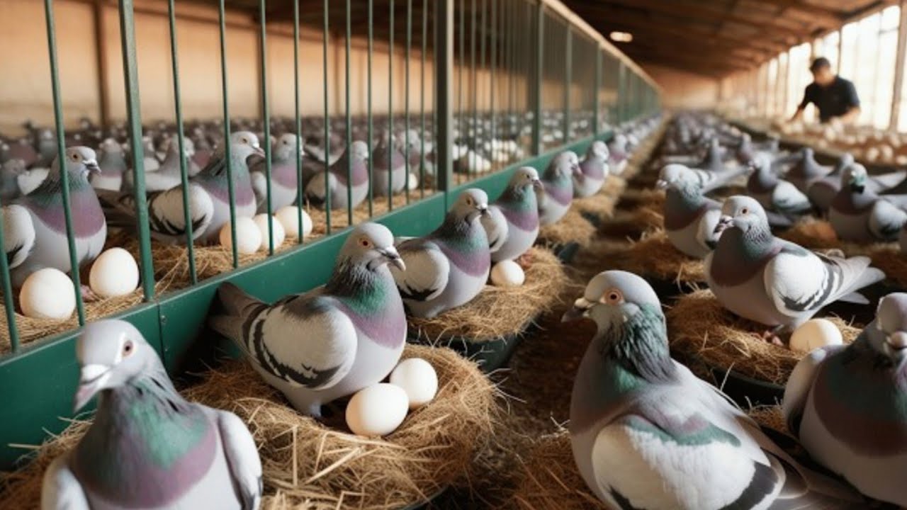 লক্ষ লক্ষ কবুতর পালন করার এই পদ্ধতি দেখে আপনিও অবাক হবেন, Modern Pigeon Farming