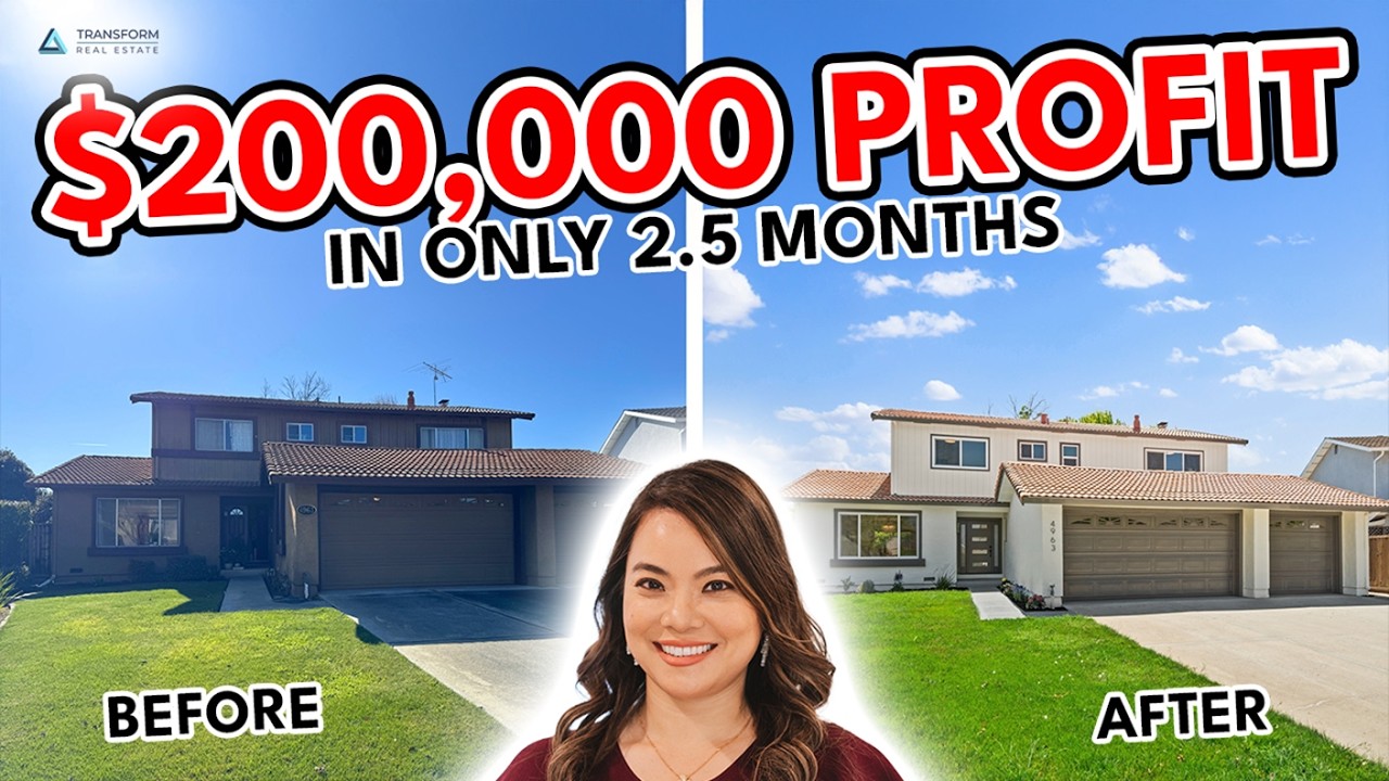 $200,000 Profit in Only 2.5 Months (House Flip Before & After)