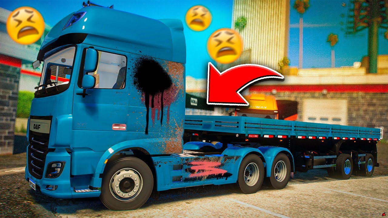 GTA V VIDA DE CAMINHONEIRO | PICHARAM MEU CAMINHÃO NOVO 🤬! QUEM FEZ ISSO ?! 🔥 #247