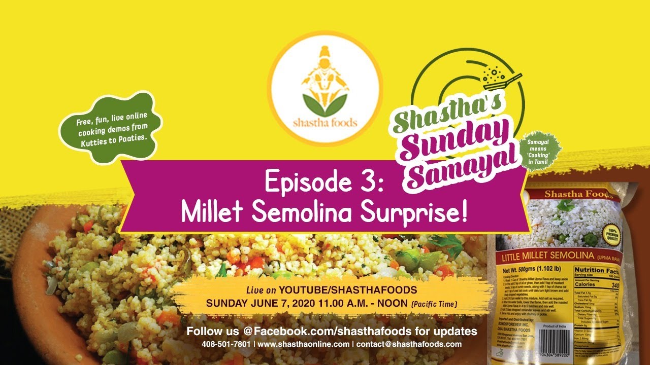 Shastha Samayal - Millet Semolina Surprise #Episode 3