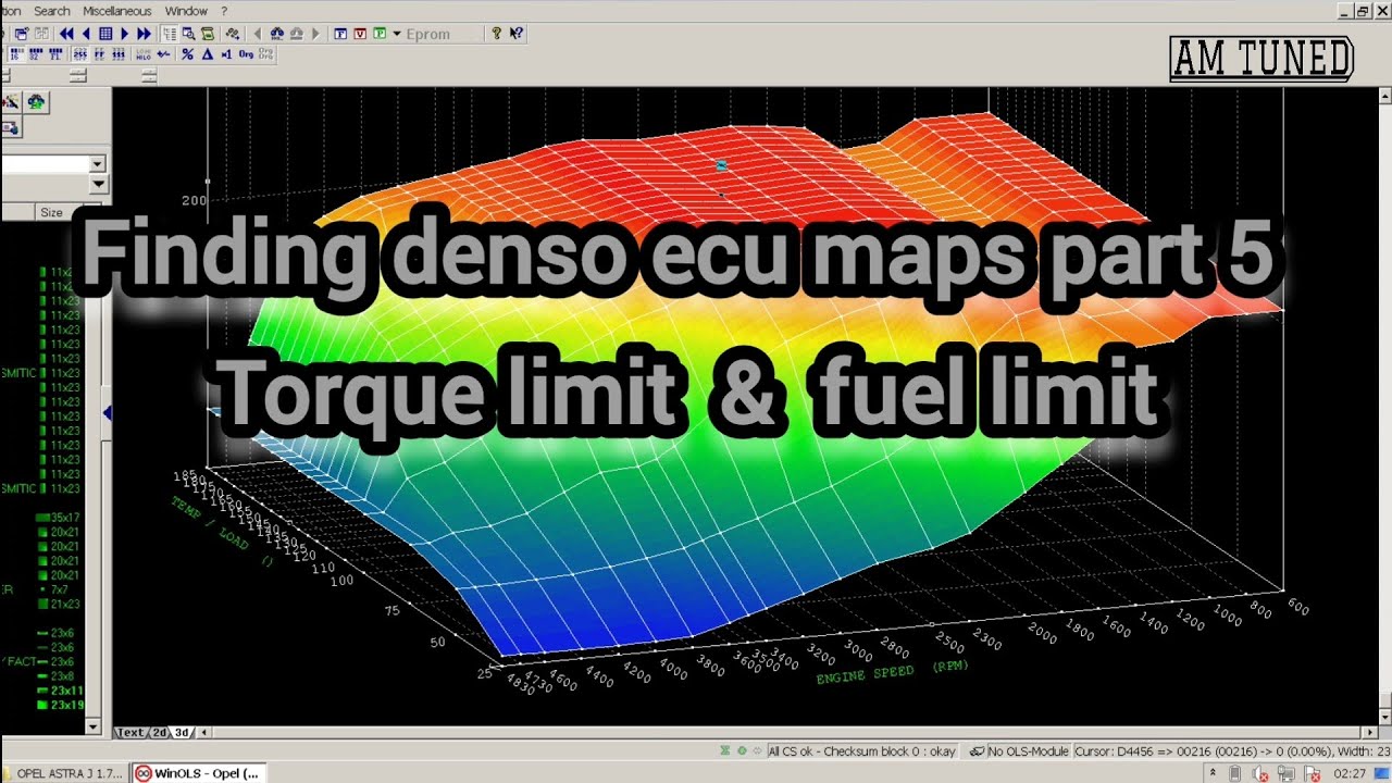 Finding denso ecu maps 5 Torque & fuel limits.