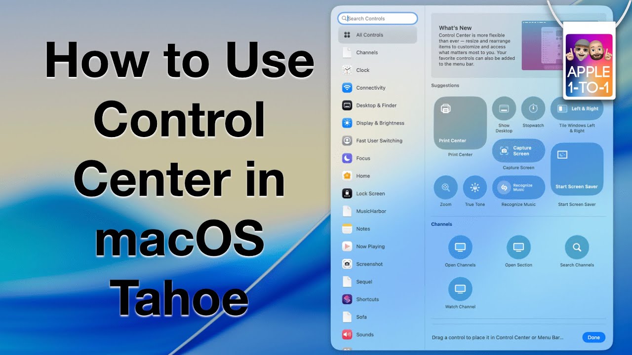 Центр управления macOS Tahoe: полное руководство и настройка.