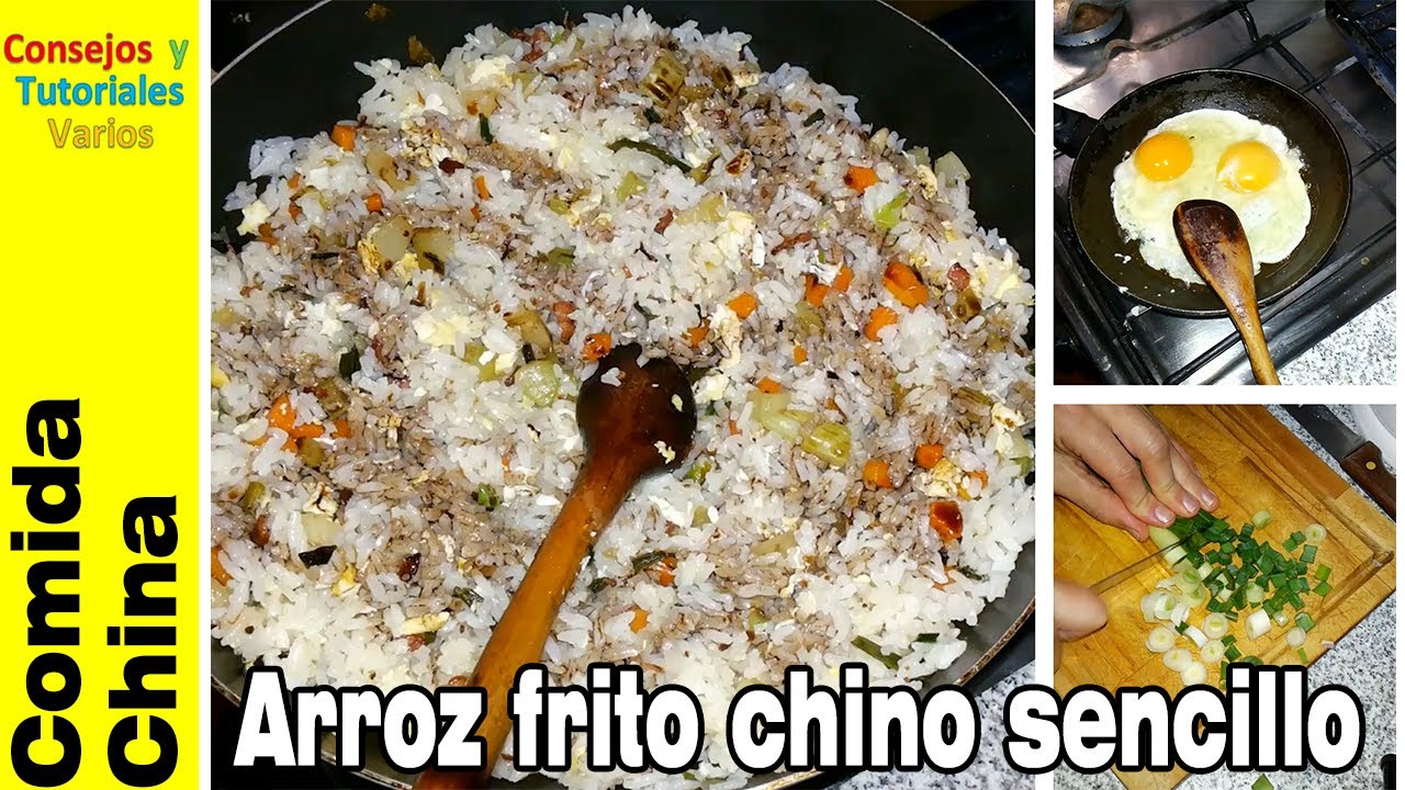 Receta fácil de arroz frito chino o arroz chaufan con ingredientes del super 🍚🔥