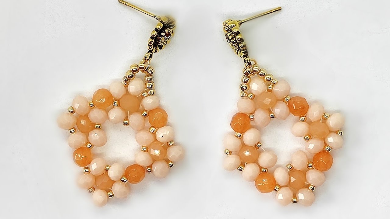DIY- Video Tutorial Orecchini con Fiori #rondelle #earrings #beads #perline