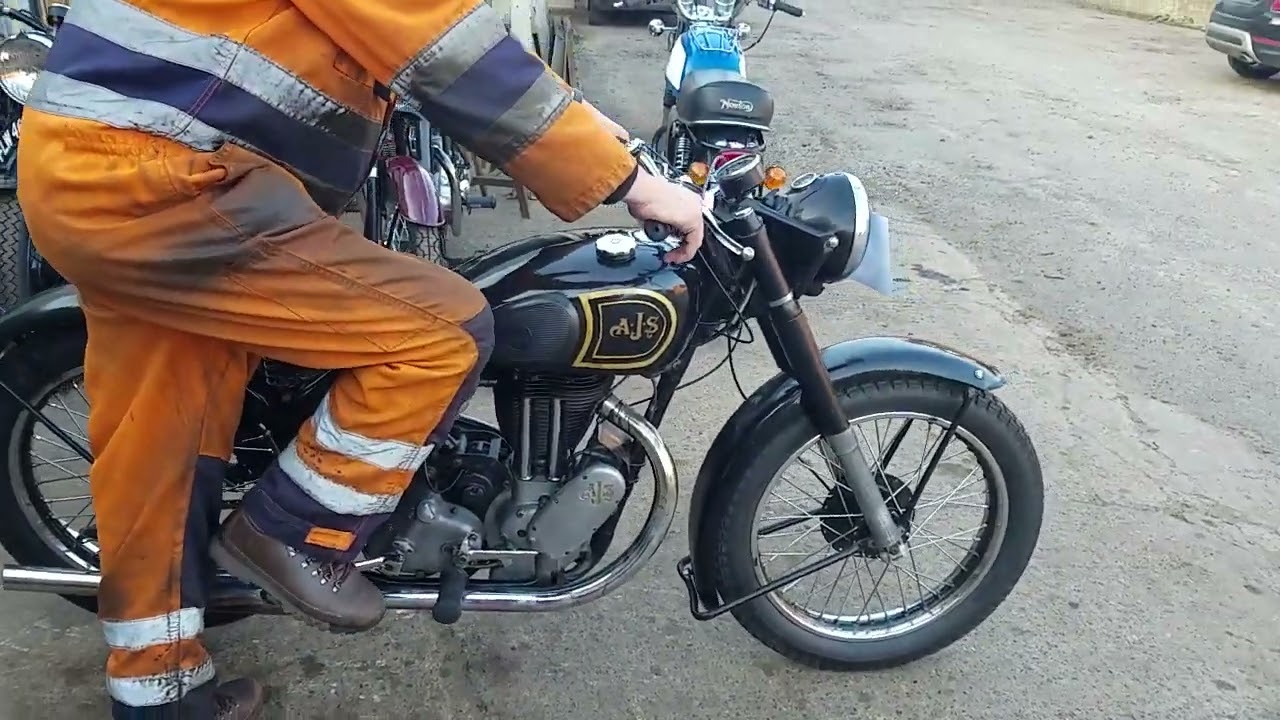 1  1946 AJS Model 18 500cc at Andy Tiernans #09126AJS