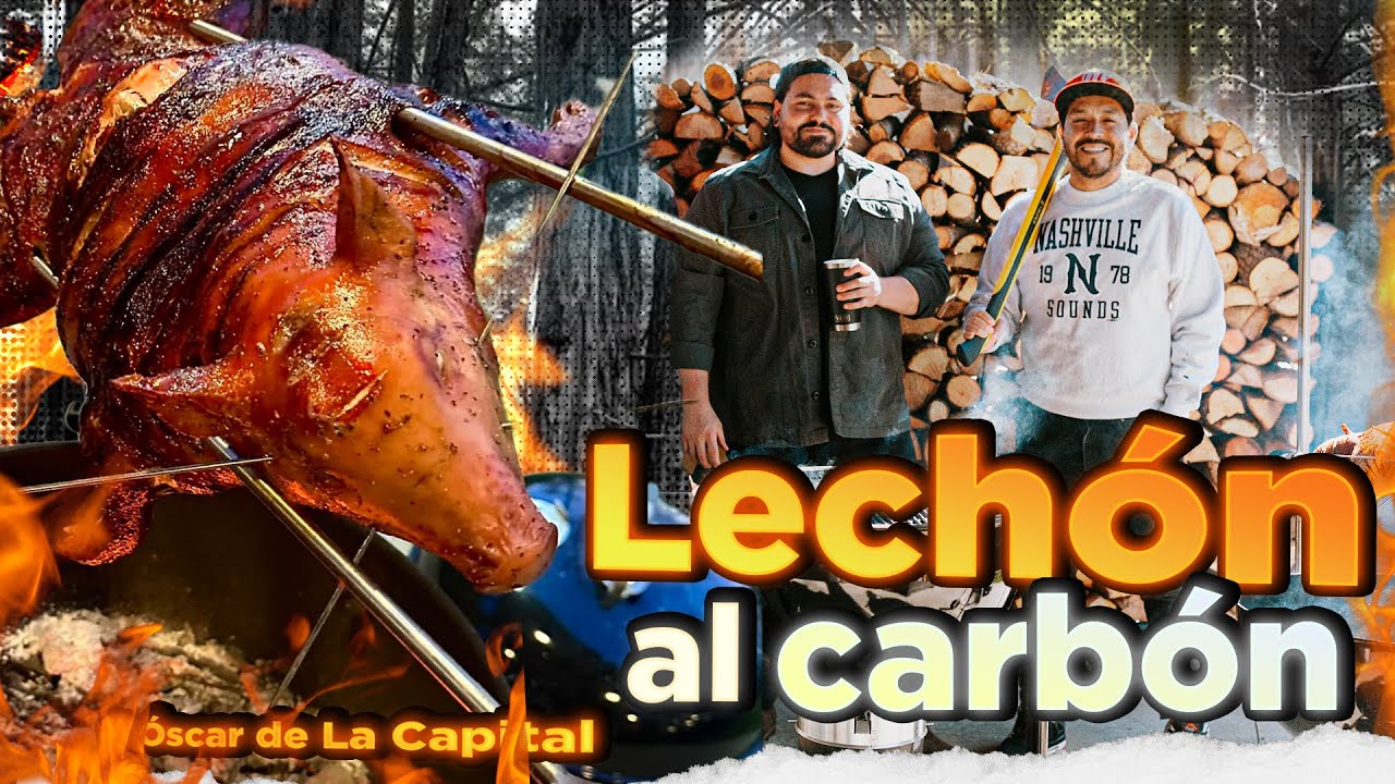 Lechón al CARBÓN 🐷 por MÁS de 3HRS con Óscar @La Capital