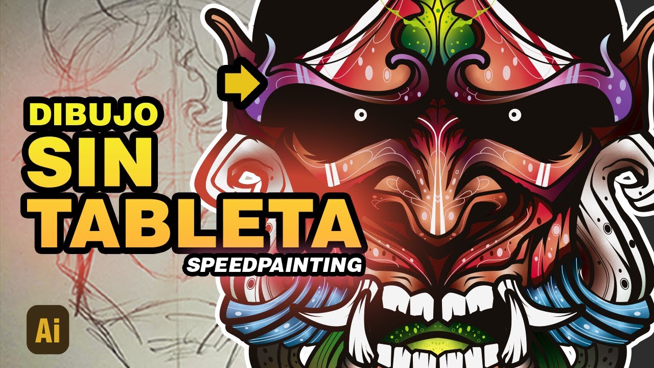 DIBUJO completo SIN TABLETA en ADOBE ILLUSTRATOR